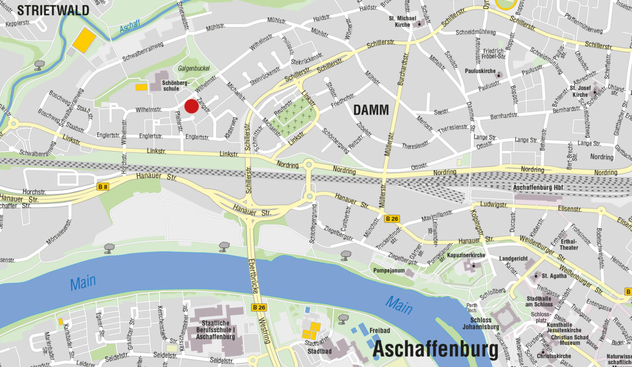 Kartenplan Aschaffenburg