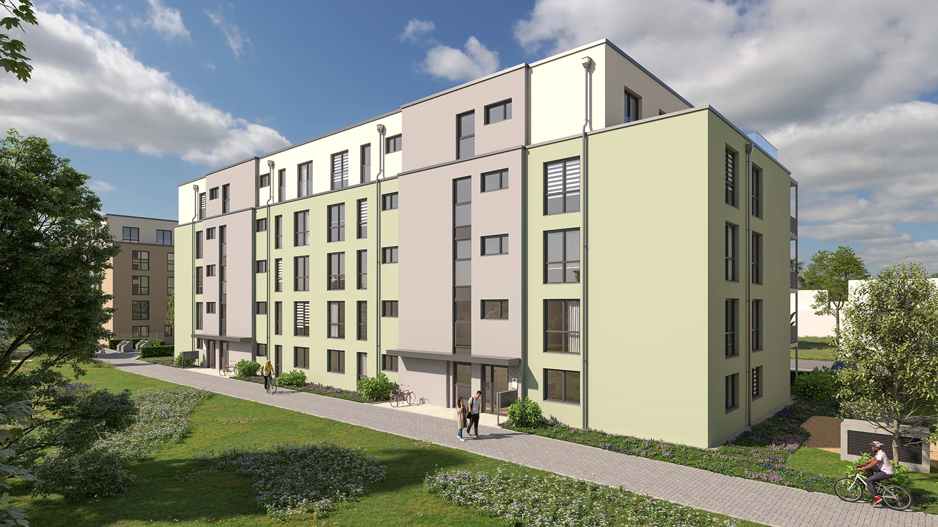 Langen – Opus VI - Eingangsaussicht Haus 3